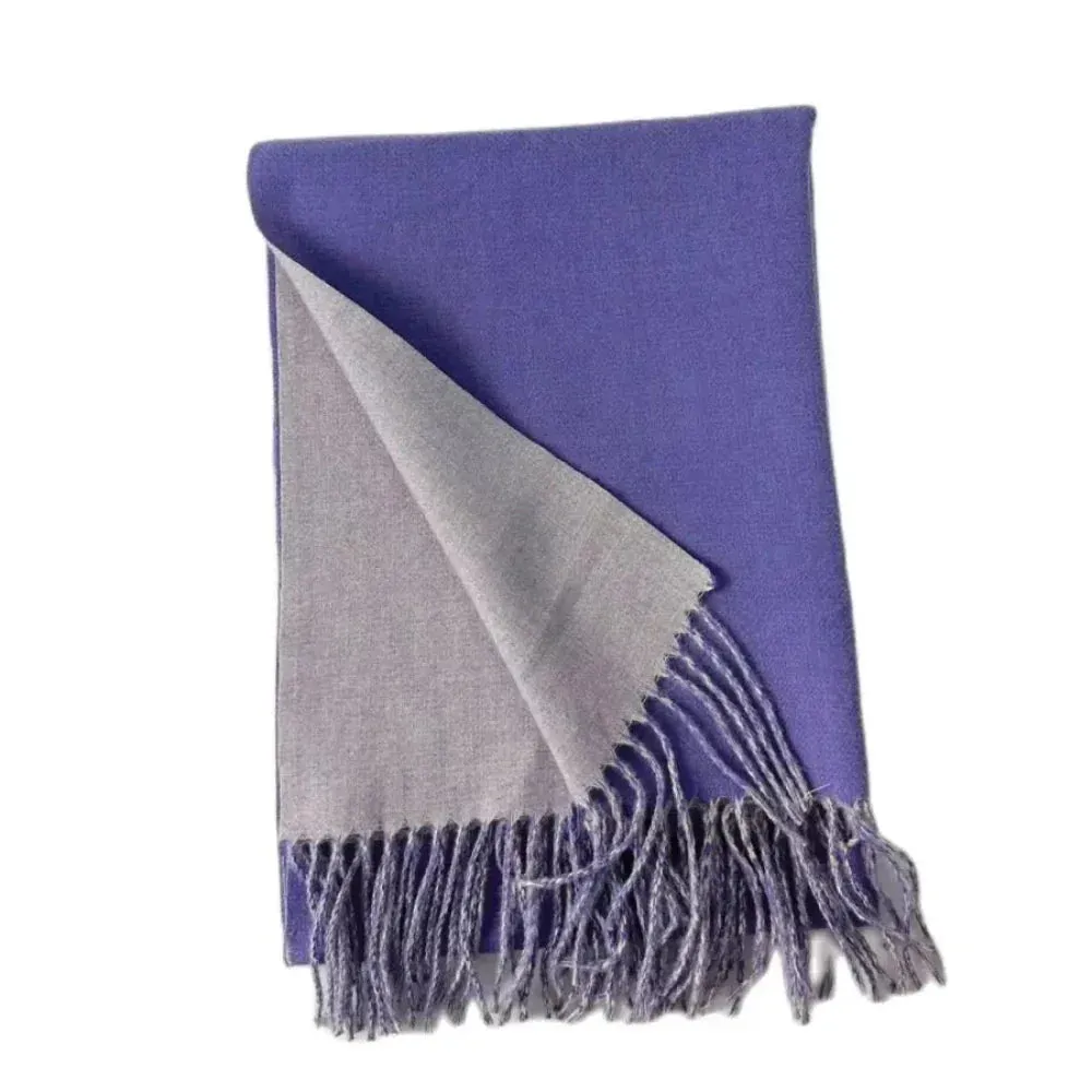 Two Tone Warm And Soft Wrapping Style Scarf