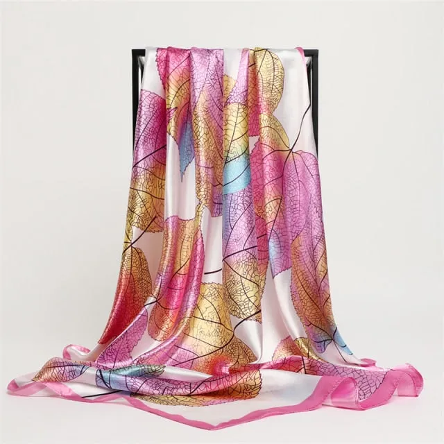 Vintage Style Silk Square Scarf