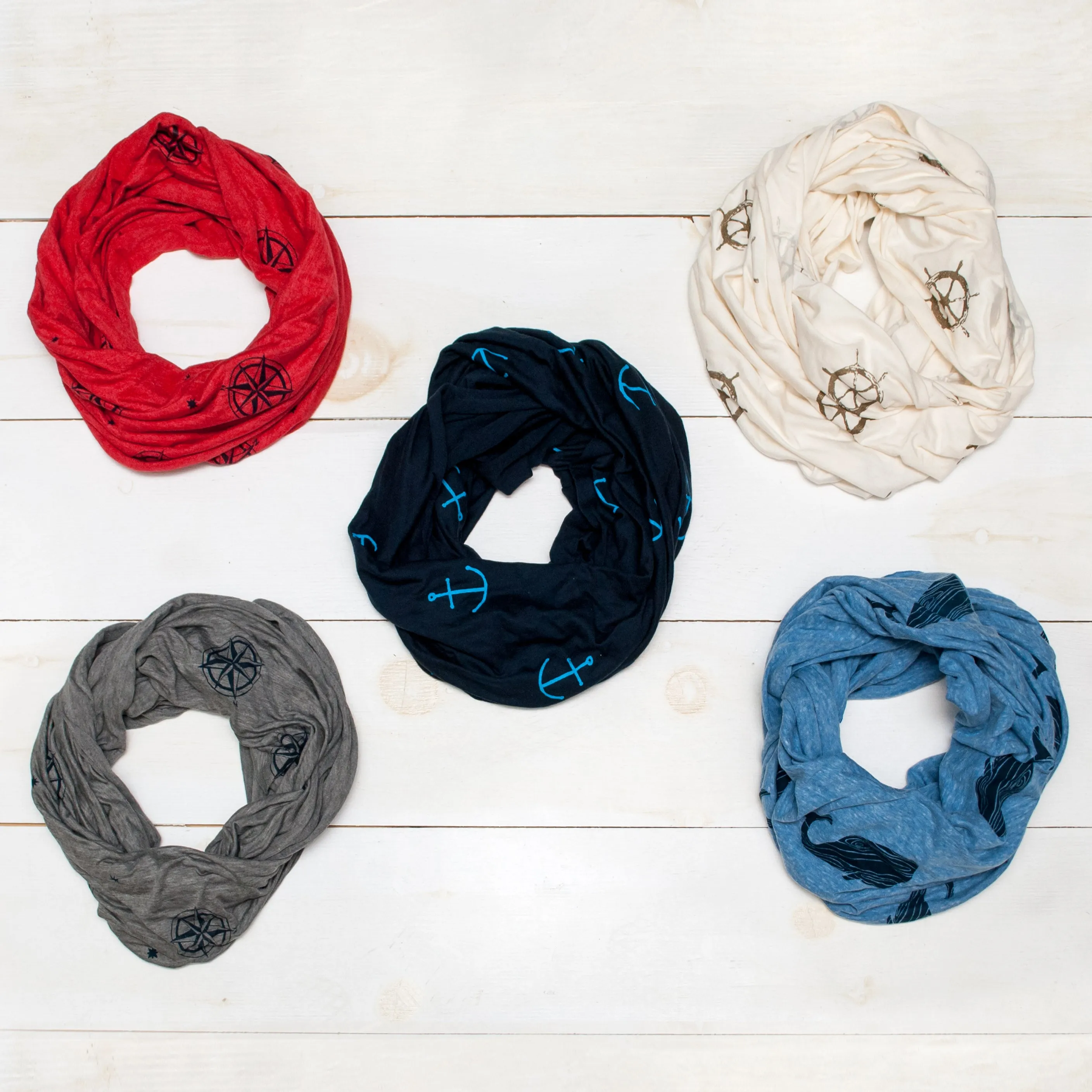 Woodgrain Whale Infinity Scarf