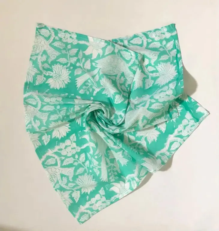 Wood/Hand Block Printed Cotton Bandana