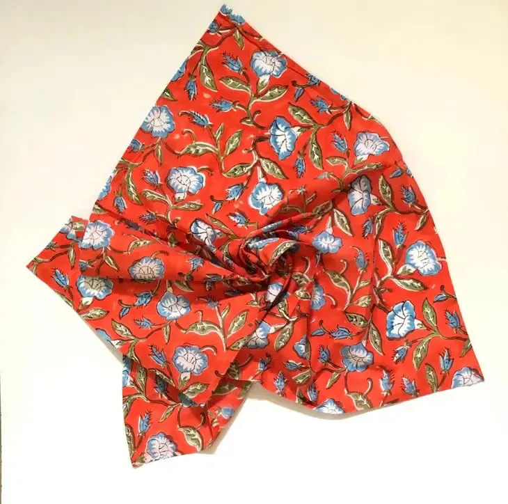 Wood/Hand Block Printed Cotton Bandana