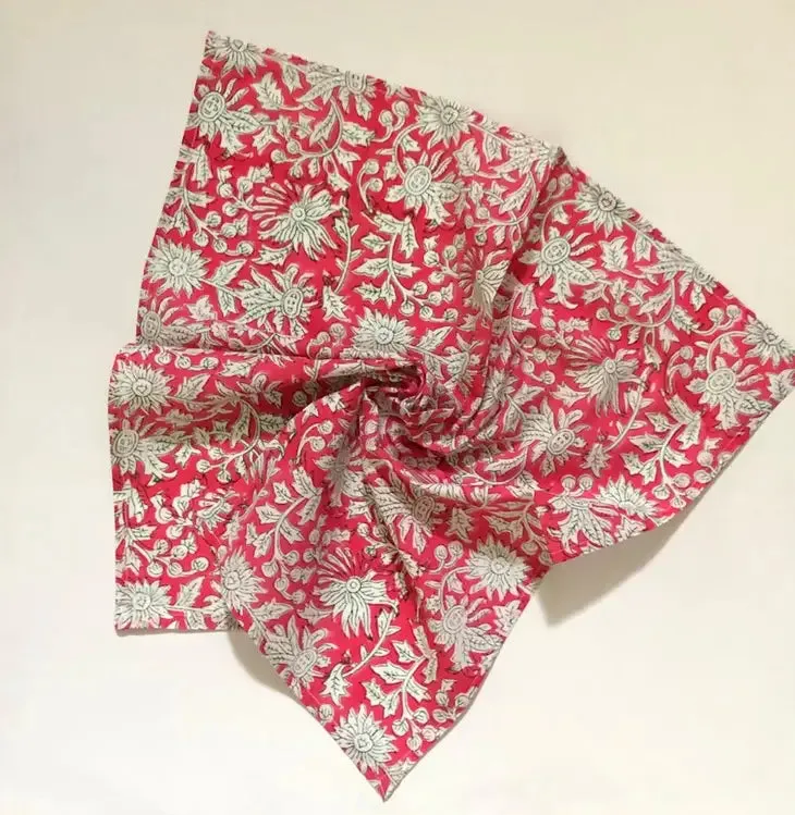 Wood/Hand Block Printed Cotton Bandana