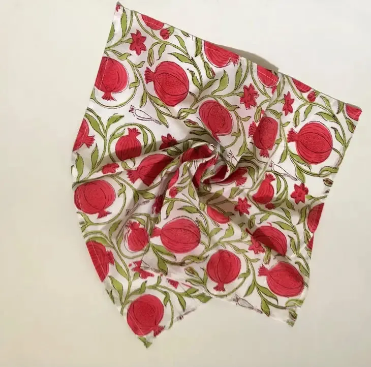 Wood/Hand Block Printed Cotton Bandana