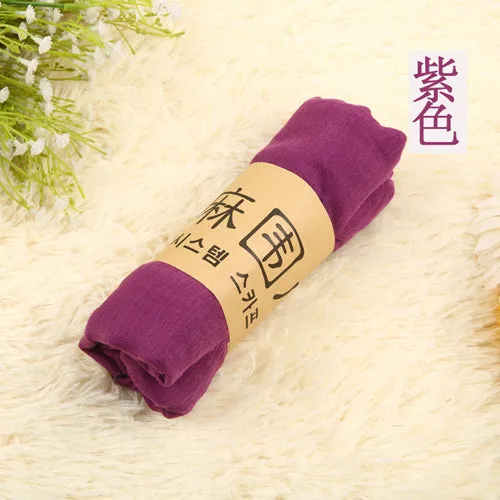 ZFQHJJ 180cmx90cm Women Cotton Linen Scarf Muslim Hijab Muffler Casual Long Plain Scarves Shawl Stole 21 candy colors for choose